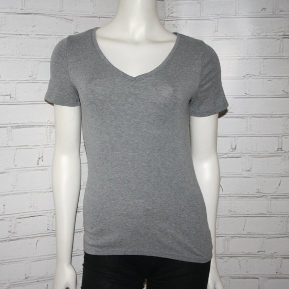 🌫️ A New Day · Gray V-Neck Tee · Size Small - Picture 1 of 5